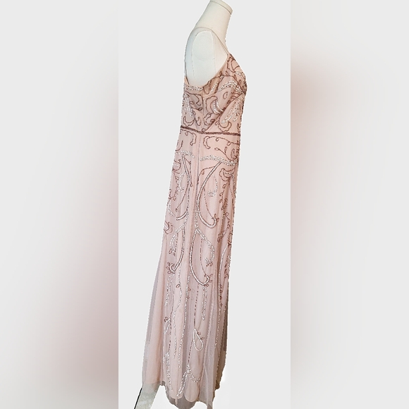 Adrianna Papell Blush Pink Embellished Prom Dress - Picture 6 of 9
